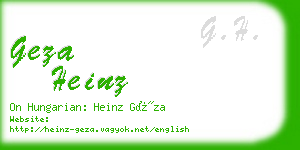 geza heinz business card